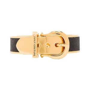 Juicy Couture Women's Wide Buckle Bangle in Black